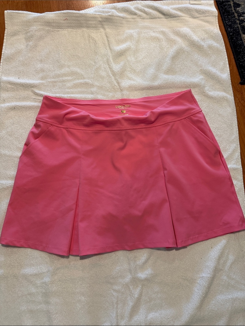 Lilly Pulitzer Luxletic Pink Athletic Skirt with Subtle Pleats with shorts